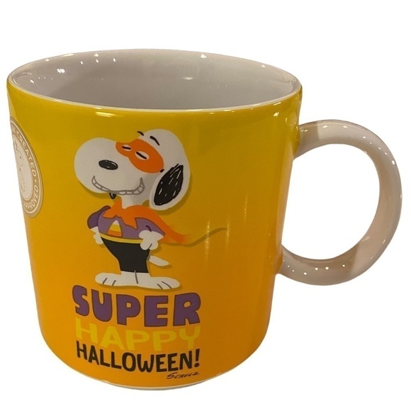 Snoopy Super Happy Halloween Candy Corn Superman Mug Hallmark Halloween Series - Picture 1 of 9